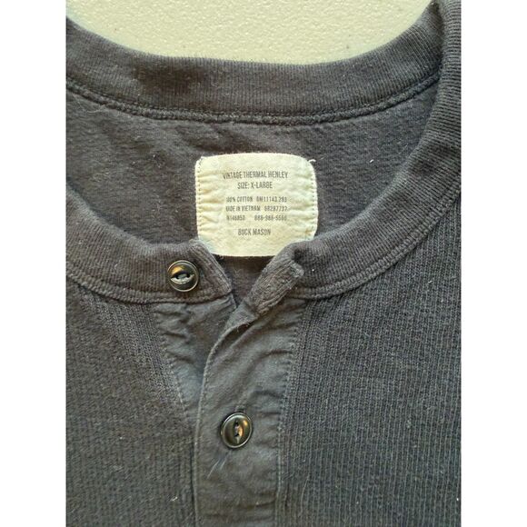 Buck Mason Vintage Thermal Henley - Picture 2 of 3